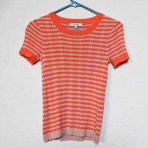 Madewell | Striped Sweater Top | Orange/Tan